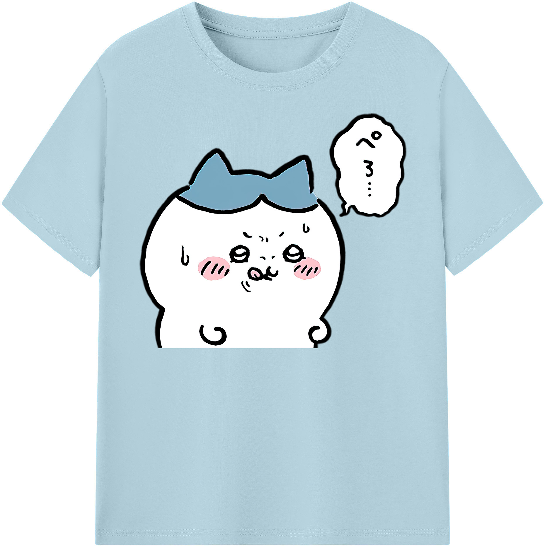 （画像用） ちいかわ ハチワレ Chii-kawa hachiware 綿100％半袖Tシャツ（フロントプリント）